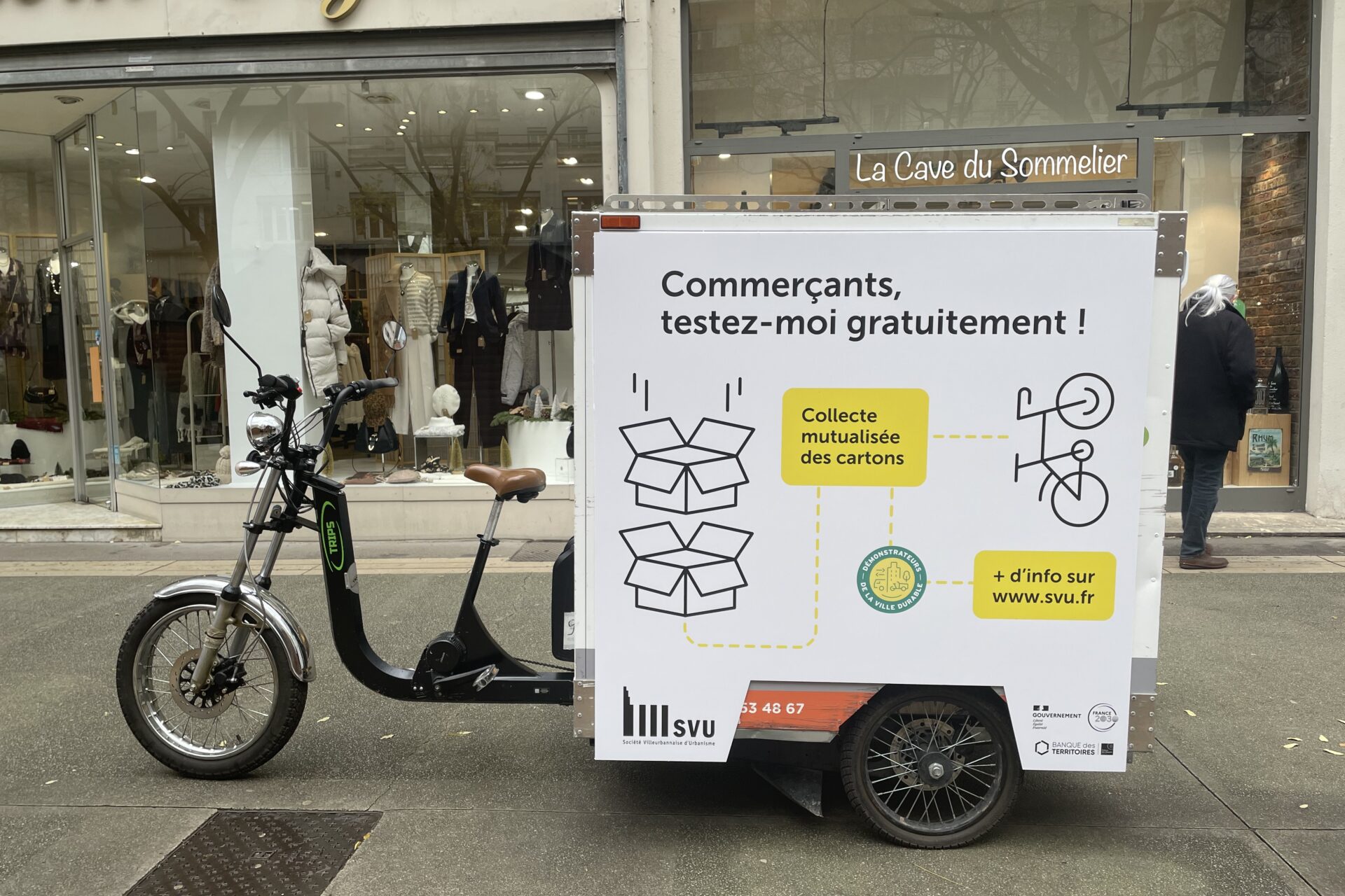 La SVU lance un service gratuit de collecte de cartons auprès des commerçants des Gratte-Ciel