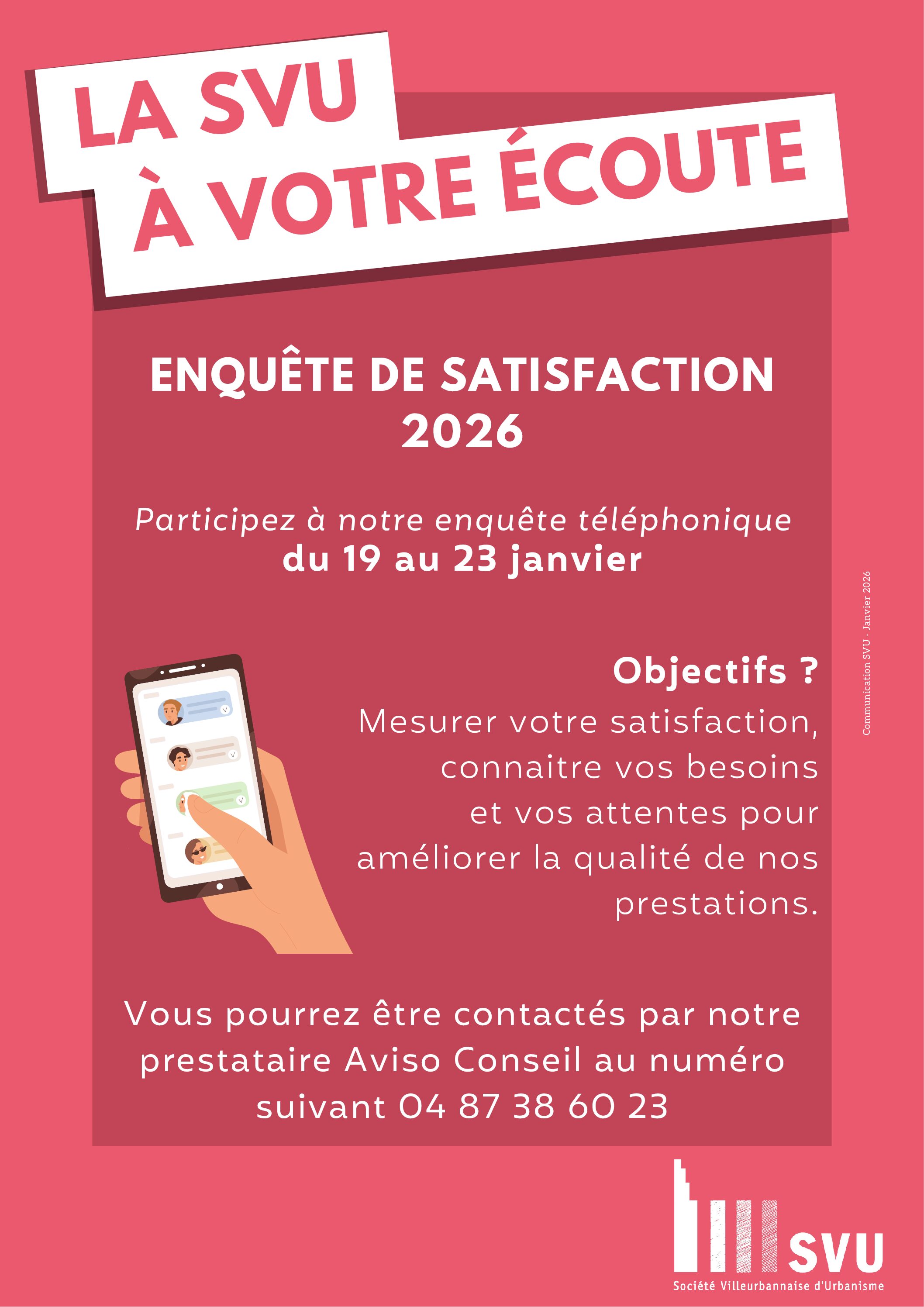 Enquête de satisfaction, donnez votre avis !
